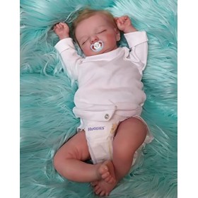 MineeQu 18 Pouces 48CM Vrai vieTaille bébé Premie Dormant Poupées Bébé renaître Réaliste Poupées bébé Nouveau-né Coffret Cade