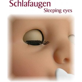 Götz 1661045 Poupée Cookie Ladies & Spots - Poupon de 48&nbsp;cm avec des Yeux dormeurs Bleus, sans Cheveux et au Corps Souple - S
