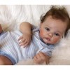 Bebe Reborn Fille Poupée Reborn Bébé Reborn 19 Pouces Corps Souple Ressemble à Un Vrai bébé Réaliste Nouveau-Né Yeux Bleus Fi