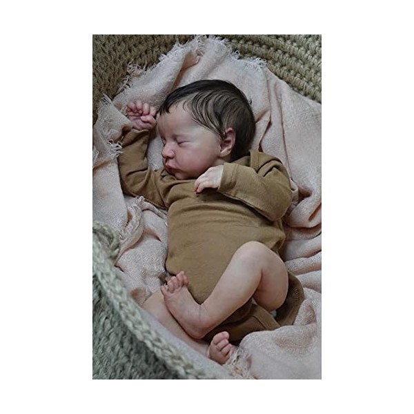 Zero pam Reborn Poupées pour bébé garçon 19 pouces en silicone réaliste Poupée bébé poupée endormie comme une vraie poupée bé