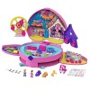 Polly Pocket coffret Fête Foraine transportable, Mini-figurines Polly et Lila, Autocollants et accessoires inclus, Jouet pour