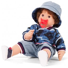 Götz 2027100 Poupée Maxy Muffin Fashionisto - Poupon de 42&nbsp;cm avec des Yeux dormeurs Bruns, des Cheveux Bruns et Un Corps Sou