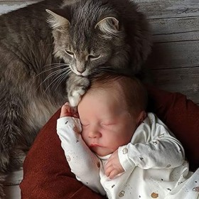 MineeQu 19 Pouces 49CM Lifelike Taille bébé Premie Dormant Reborn Bébé Poupées en Silicone Vinyle pour Le Corps Entier éalist