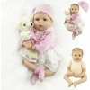 ZIYIUI Réalité Reborn Fille 22 inch 55 cm Reborn Poupée Bébé Girls Doll Silicone Souple Vinyle Simulation Nouveau-né Garçon J