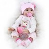 ZIYIUI Reborn Dolls 22‘’55Cm Realiste Silicone Vinyle Reborn Fille Poupée Cadeau de Noël Reborn Poupées Bébé Reborn Poupées C