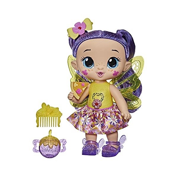 Baby Alive Glo Pixies Doll, Siena Sparkle, Interactive 10.5-inch Pixie Doll Toy for Kids 3 and Up, 20 Sounds, Glows with Pret