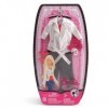 Mattel - N7489- Barbie - Accessoire Poupée - Blouson blanc/pantalon noir brillant