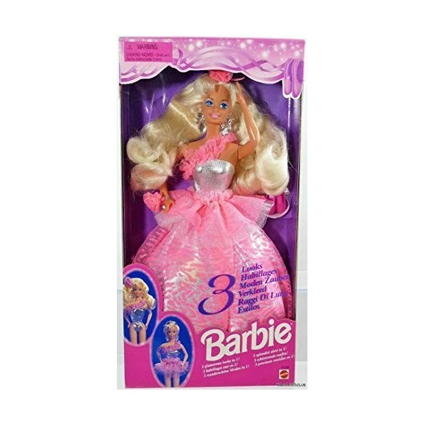 Barbie 3 Looks 1995 12339 Doll