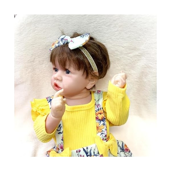 BesBet BéBé Fille, 18 Pouces 46 Cm Lavable PoupéE Reborn Silicone, Cadeaux pour Petites Filles Et Enfants,F-Boy
