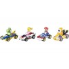 Hot Wheels Mario Kart coffret 4 mini-véhicules Yoshi, Peach, Mario et Maskass échelle 1:64, inspiré par les voitures du jeu, 