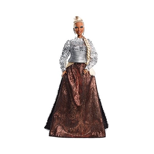 Barbie Signature Madame Quidam, poupée de collection Un Raccourci dans le Temps en robe argent et bronze aux cheveux blonds, 