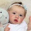 22 Pouces 55 Cm Reborn Poupées, Reborn Enfant en Bas Âge Bébé Poupée Vraie Vie Dormir Nouveau-Né Reborn Bébés Poupées en Sili