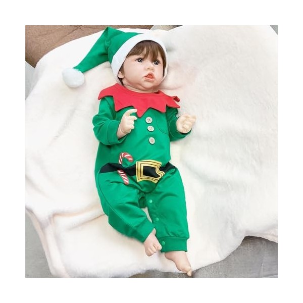 FARMAHAR PoupéE Reelle, 18Pouces Douche éTanche BéBé Reborn en Silicone, Cadeau pour Les Enfants De 3 à 10 Ans,A-Girl