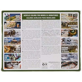 Vallejo val899&nbsp;Peinture Model Color WWII Alliés de peinture acrylique&nbsp;–&nbsp;couleurs assorties Lot de 16 