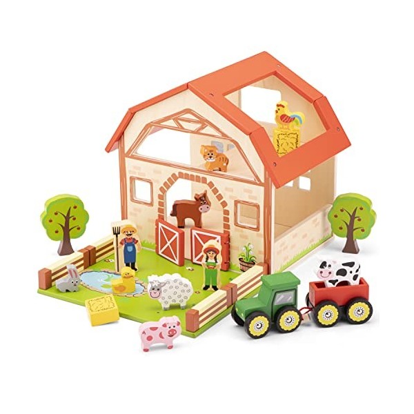 New Classic Toys - 10850 - Jouets en Bois - Jouet de la Ferme en Bois