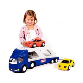 Little Tikes Grand Porte-Voitures - Grand transporteur avec 2 voitures de sport - Des heures de plaisir - Utilisation intérie