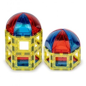 Playmags 28pcs 3D Blocs magnétiques pour Les Enfants - en Savoir Formes, Couleurs, et Alphabet STEM Jouets magnétiques Dévelo