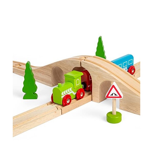 Bigjigs Rail Pont-Levis | Train en Bois | Circuit Train Bois | Jouet Enfant  | Jouet Éducatif | Cadeau Enfant | Jouet en Bois | Compatible Avec Autre