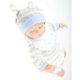 Baryuu Reborn Poupée Bébé Silicone Bébé Reborn-45cm avec tétine et biberon