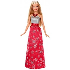 Mattel - Holiday Barbie avec Robe Flocons de Neige