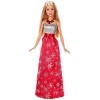 Mattel - Holiday Barbie avec Robe Flocons de Neige