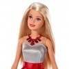 Mattel - Holiday Barbie avec Robe Flocons de Neige