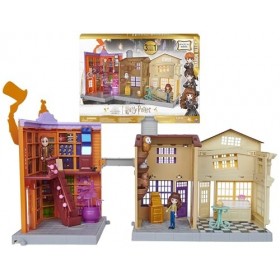 HARRY POTTER - PLAYSET CHEMIN DE TRAVERSE MAGICAL MINIS WIZARDING WORLD - Univers De Jeu Magique Avec 2 Figurines Et 21 Acces