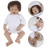 oueyfer Jouet en vinyle souple de 45,7 cm - En silicone - Pour bébé fille réaliste - Avec bandeau - Caucasienne interactive é