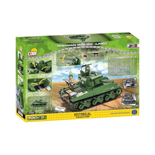 COBI 2550 Sherman M4A3E2 Jumbo, Collection Historique, World War II WWII 