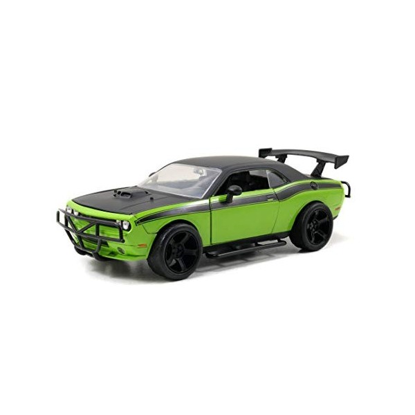 Jada Toys Fast & Furious-Voiture Dodge Challenger SRT8-Voiture Tout-Terrain en Die-cast-Portes ouvrantes-Coffre et Capot-Éche