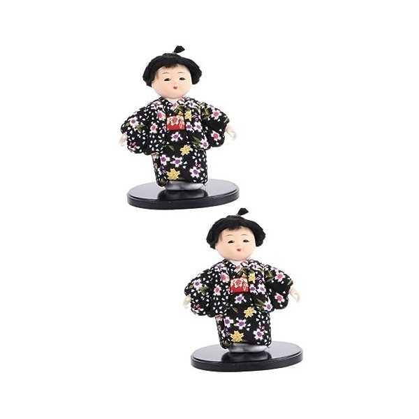 Totority 2 Pièces Poupée Japonaise Enfants Voitures Geisha Figurine De Collection Orientale Geisha Kimono Poupées Figure Kidc