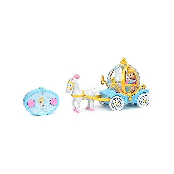 Jada - Voiture Cendrillon, Radio Contrôle Princesse Disney, 1 Canal FS, 2,4 GHz, atteint jusquà 2,5 km/h, 26 cm A partir de 