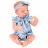 Poupée bébé réaliste, détails faciaux délicats 18 Pouces vêtements adorables Reborn poupée Jouet Vinyle Souple pour Jouer à l