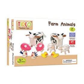 Tidlo Animaux de la Ferme en Bois