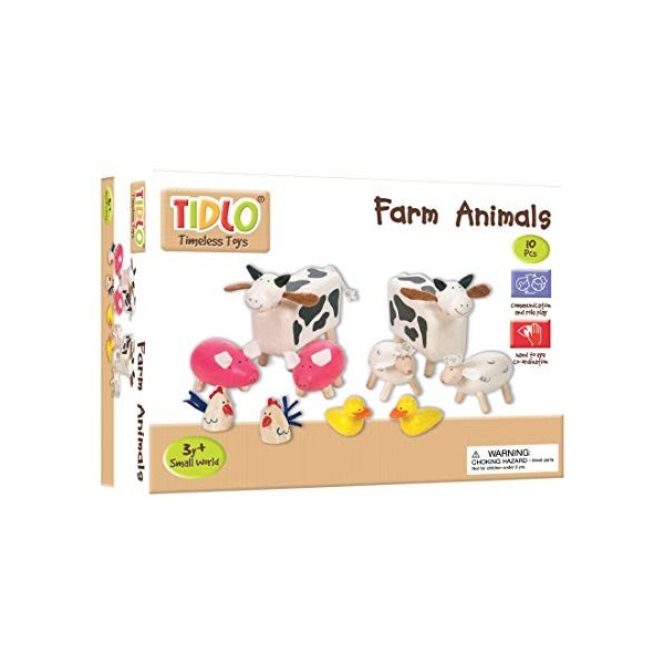 Tidlo Animaux de la Ferme en Bois