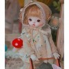 Ensemble Vêtements de Poupées BJD 8pcs, Robe Florale + Veste + Jupe + Short en Dentelle + Chaussettes + Accessoires pour 1/6 