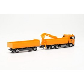 Herpa Iveco Maquette Camion Way ND Tracteur de remorque pour matériaux de Construction, échelle 1/87, Model Allemand, pièce d
