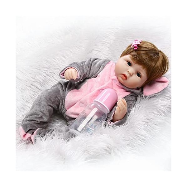 40cm 16 Pouces Reborn Poupées Bébé Fille Bébés Reborn Réalistes Vinyle de Silicone Souple Fait à la Main Belles Poupées Bébé 