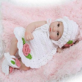 Réaliste Bébé Poupée Premie Nouveau-Né Mignon Petit 25 Cm 12 Pouces Doux Silicone Vinyle Réel Doux Doux Reborn Bébé Poupée po