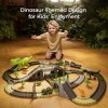 TUMAMA Dinosaure Jouet Piste de Course,281 Jouets Train de Dinosaures Cadeau pour Les Enfants de 3 4 5 6 Ans,Chemins de Fer F