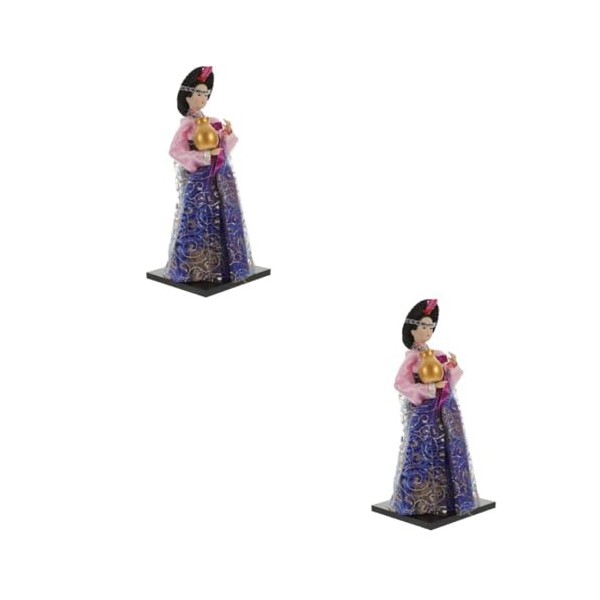 Toyvian 2 Pièces Poupée Coréenne Figurine Coréenne Décoration Accessoires pour La Maison Decoraciones Para Salas De CASA Kabu