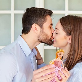 BAOK Poupée robe de princesse - Cadeau de Saint-Valentin - Grande robe rose - Costume de princesse robe de bal pour femmes et