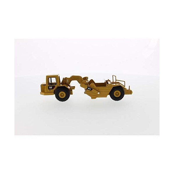 Caterpillar Diecast Masters 85695-Caterpillar Scraper 611, véhicule de Chantier Cat très détaillé dans Une boîte à fenêtre de