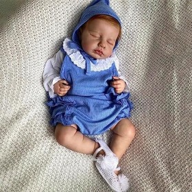 Pinky Reborn Poupées Reborn Reborn de 20 pouces en vinyle souple en silicone Reborn poupées bébé filles yeux fermés vraie vie