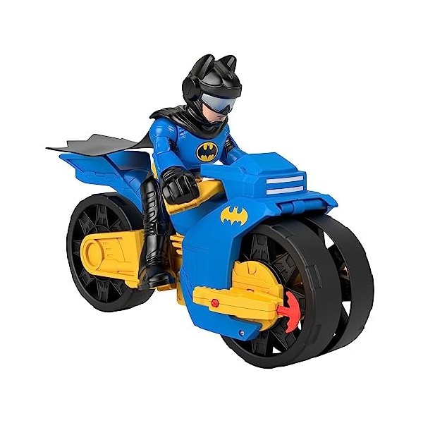 Imaginext Dc Super Friends, Batman Batcycle Xl Avec Lance-Projectil