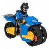 Imaginext Dc Super Friends, Batman Batcycle Xl Avec Lance-Projectile Et Figurine Articulée Batman Xl 25 Cm Habillée De Bleu