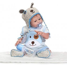 ZIYIUI 20 Pouces Reborn Poupée Bébé Reborn Baby Dolls Plein Corps Silicone Poupée 50CM Reborn Garcon Bébé Reborn Nouveau-né B