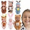 Eayoly 5 Pcs Poupée,6pcs / Set Poupées Réalistes - Doux Nouveau-né 4,33 Pouces Doll Toddler Real Life Size Baby Doll Toy for 