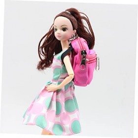 ibasenice DIY 20 Pièces Sac DÉcole De Simulation Accessoire De Maison De Poupée Accessoires De Jeu Sac À en Toile Mini Livre