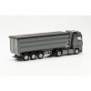 Herpa Maquette Camion Mercedes-Benz Actros L Semi-remorque à Benne Ronde en Acier, échelle 1/87, Model Allemand, pièce de Col